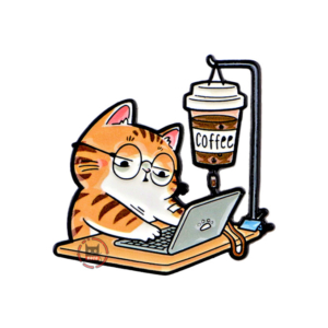 Значок Котик-бухгалтер