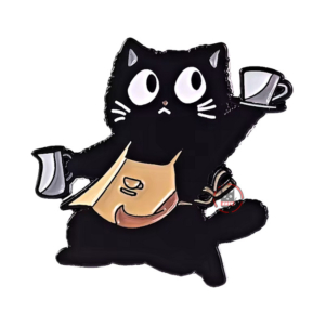 Значок Котик-бариста